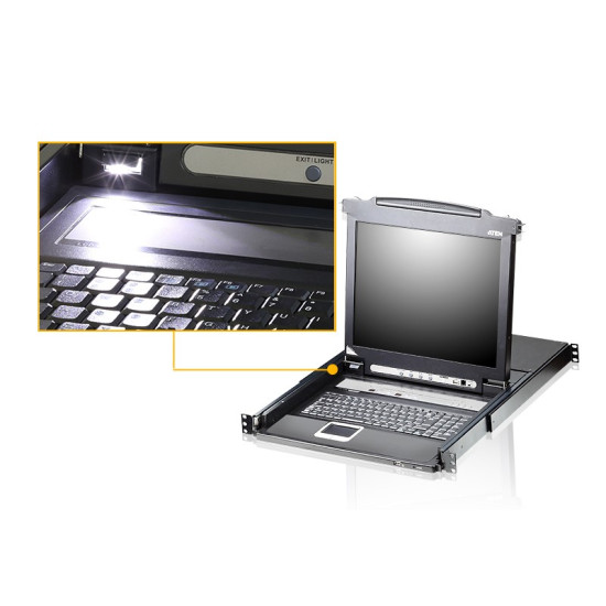 !ATEN KONSOLA KVM LCD 17 8 PORT CL5708M 