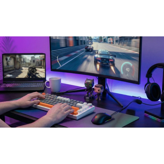 Klawiatura magnetyczna ASTRAL White OUTEMU White jade RGB 3 kolory keycapów