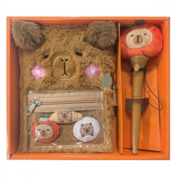 Pamiętnik pluszowy kapibara z długopisem