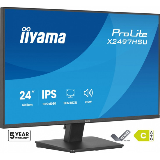 Monitor  ProLite 23.8 cala X2497HSU-B1 IPS,FHD,HDMI,DP,120Hz,350CD,2xUSBv3.2,   2xUSB-C, GW 5lat