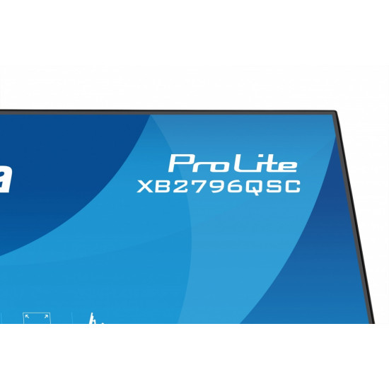 Monitor ProLite 27 cali XB2796QSC-B1 IPS,QHD,HDMI,USB-C (PD 65W),75Hz, 350cd, 1xUSB 3.2 , 1xUSB-C, 2x2W, HAS 150/PIVOT/obrót stopy 360st