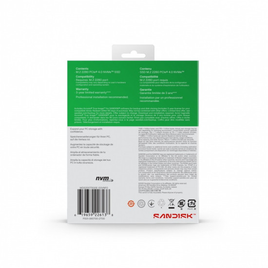 Dysk SSD Green 2TB M.2 2280 SN3000 NVMe PCIE4.0