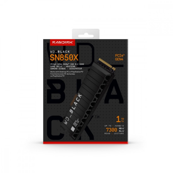 Dysk SSD WD Black 1TB SN850X NVMe M.2 PCIe Radiator