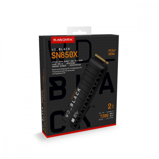 Dysk SSD WD Black 2TB SN850X NVMe M.2 PCIe Radiator