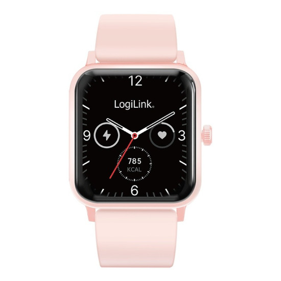 Smartwatch LCD, BT5.2 IP68, różowy 