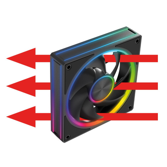 Wentylator VOLCANO LOOP ARGB 120 Czarny