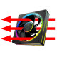 Wentylator VOLCANO LOOP REVERSE ARGB 120 Czarny