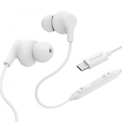 Słuchawki douszne Curly USB-C białe 