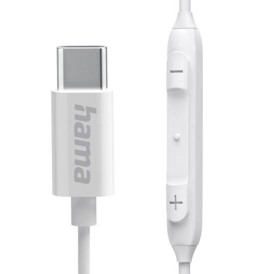 Słuchawki douszne Curly USB-C białe 