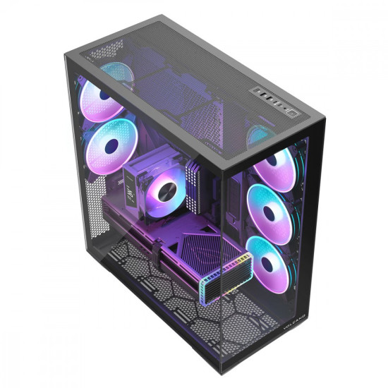 Obudowa Volcano Space XL ARGB Full Tower 5 wentylatorów, czarna