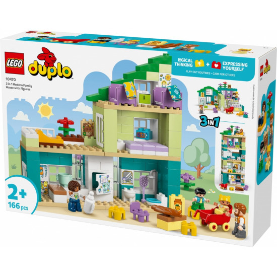 Klocki DUPLO 10470 Nowoczesny dom rodzinny 3 w 1 z figurkami