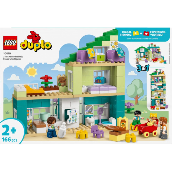 Klocki DUPLO 10470 Nowoczesny dom rodzinny 3 w 1 z figurkami