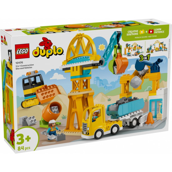 Klocki DUPLO 10476 Plac budowy z pojazdami 3 w 1