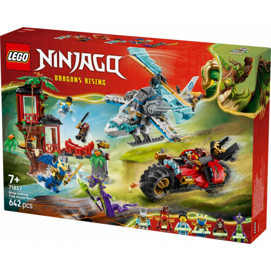Klocki Ninjago 71857 Bitwa ninja: domek na drzewie z pojazdami