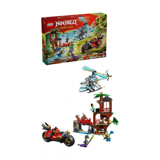 Klocki Ninjago 71857 Bitwa ninja: domek na drzewie z pojazdami