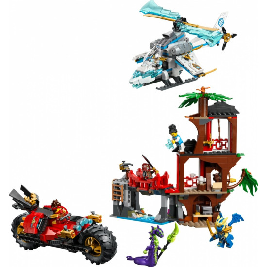 Klocki Ninjago 71857 Bitwa ninja: domek na drzewie z pojazdami