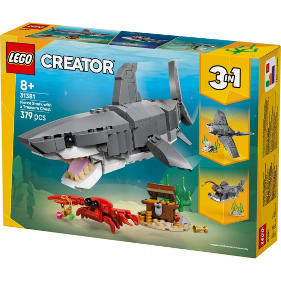 Klocki Creator 31381 Groźny rekin i skrzynia ze skarbem