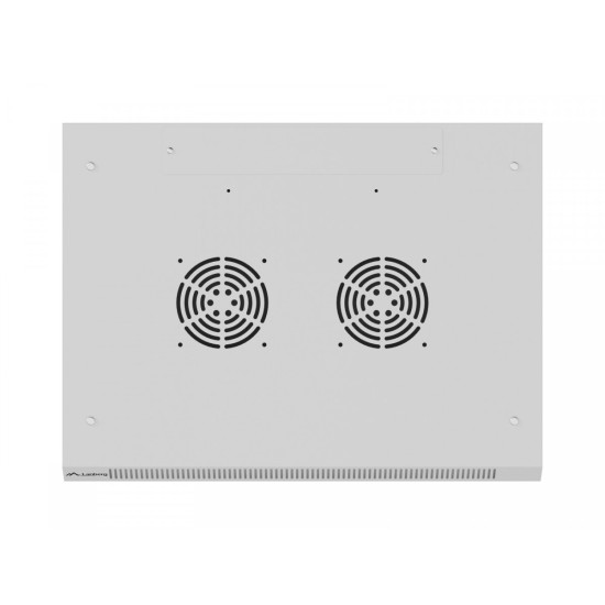 Szafa instalacyjna rack wisząca 19 cali 4U 600x450 szara drzwi metalowe (flat pack)