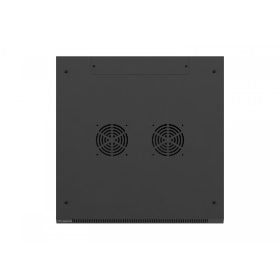 Szafa instalacyjna rack wisząca 19 cali 6U 600x600 czarna drzwi perforowane (flat pack) 