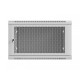 Szafa instalacyjna rack wisząca 19 cali 6U 600x600 szara drzwi perforowane (flat pack) 