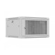 Szafa instalacyjna rack wisząca 19 cali 6U 600x600 szara drzwi perforowane (flat pack) 