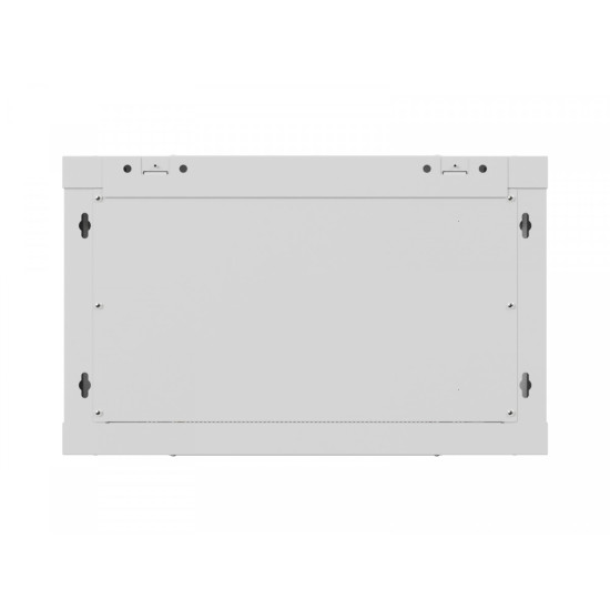 Szafa instalacyjna rack wisząca 19 cali 6U 600x600 szara drzwi perforowane (flat pack) 