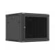 Szafa instalacyjna rack wisząca 19 cali 9U 600x600 czarna drzwi     perforownae ( flat pack) 