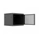 Szafa instalacyjna rack wisząca 19 cali 9U 600x600 czarna drzwi     perforownae ( flat pack) 