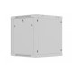 Szafa instalacyjna rack wisząca 12U 600x600 szara drzwi perforowane (flat pack) 