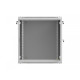 Szafa instalacyjna rack wisząca 12U 600x600 szara drzwi perforowane (flat pack) 