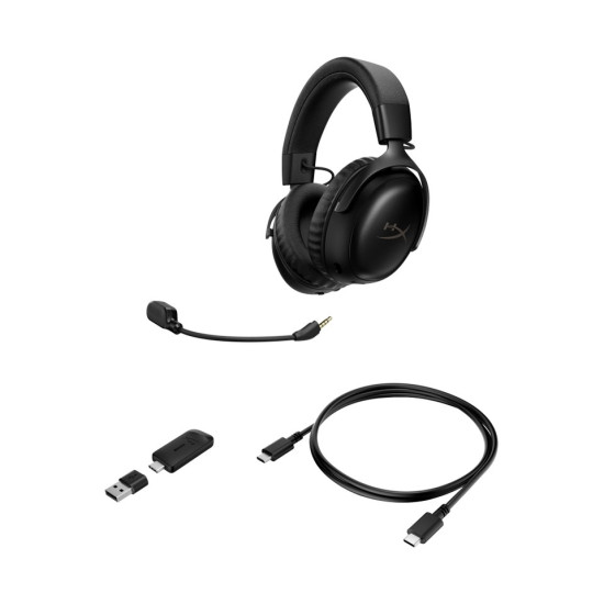 Słuchawki HyperX Cloud III bezprzewodowe czarne gaming A59YZAA