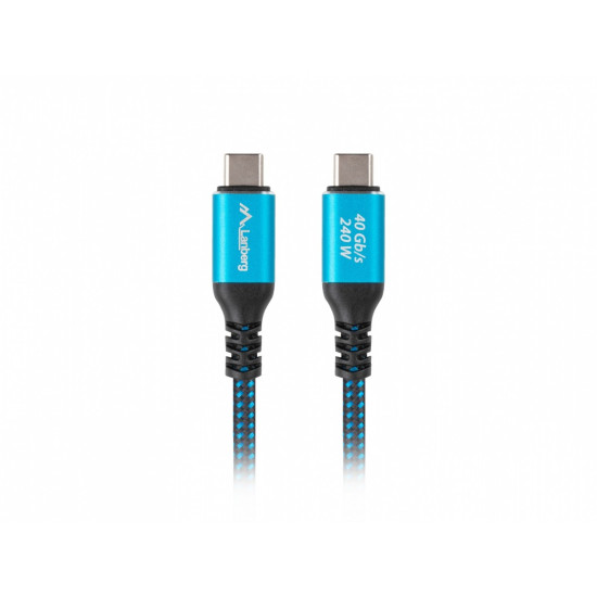 Kabel USB-C M/M USB4 0,5m 240W 8K 60HZ czarno-niebieski 