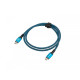 Kabel USB-C M/M USB4 0,5m 240W 8K 60HZ czarno-niebieski 