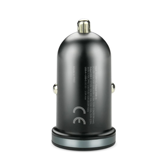 Ładowarka samochodowa CC-30Q QC3.0 35W 1X USB + 1X USB-C PD czarna