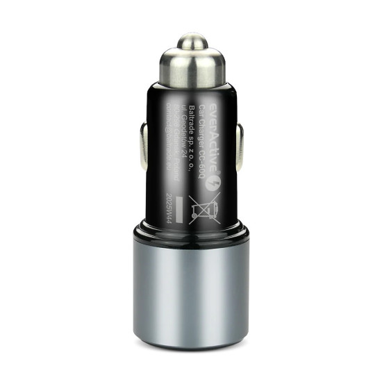 Ładowarka samochodowa CC-60Q QC3.0 83W 1X USB + 1X USB-C PD czarna
