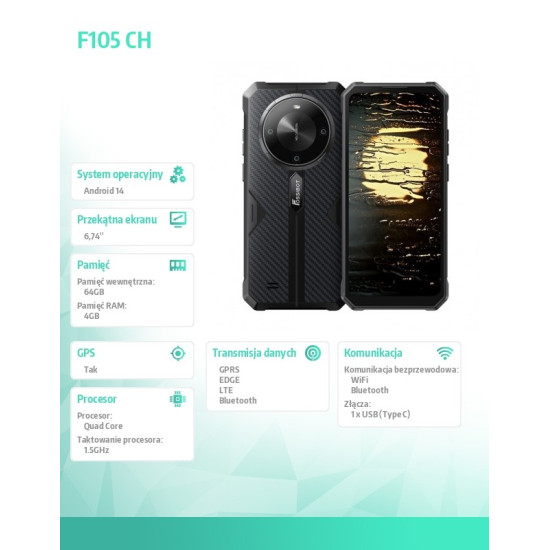 Smartfon F105 black Ch 