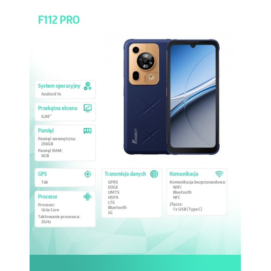 Smartfon F112 Pro blue 