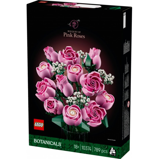 Klocki Botanicals 10374 Bukiet różowych róż 