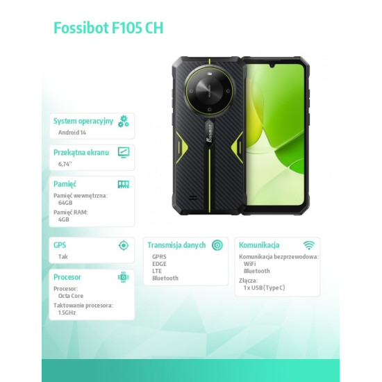 Smartfon F105 green CH 