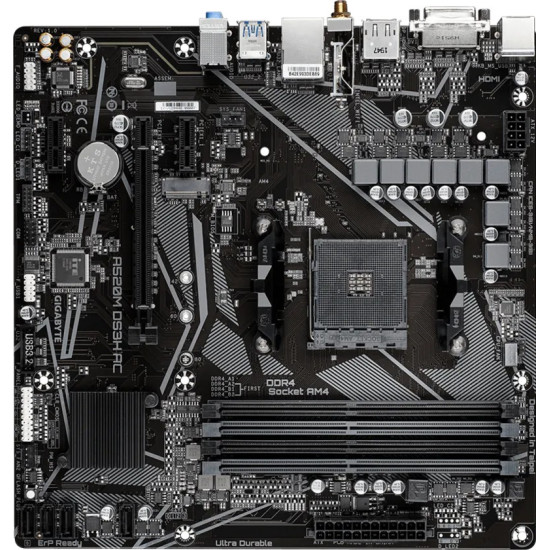 Płyta główna A520M DS3H AC AM4 4DDR4 /HDMI/DVI/DP M.2 mATX 