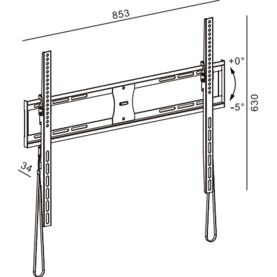 Uchwyt TV TB-851E do telewizora do 100 cali 65kg max VESA 800x600