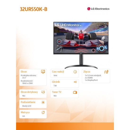 Monitor 32 cale 32UR550K-B 