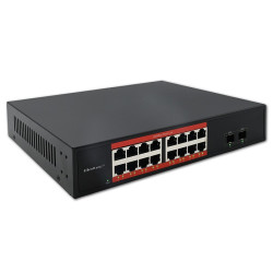 Przełącznik sieciowy SWITCH Gigabit Ethernet PoE | 16x RJ45 | 2x SFP | 1000 Mb/s 