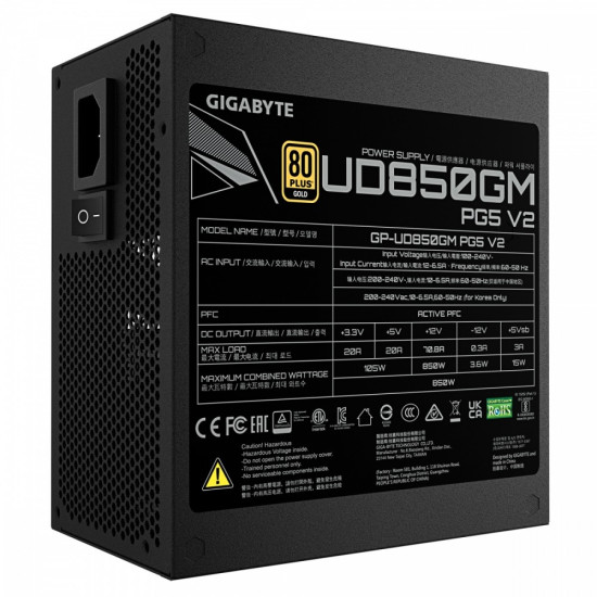Zasilacz modularny 850W GP-UD850GM PG5 V2 80+ Gold