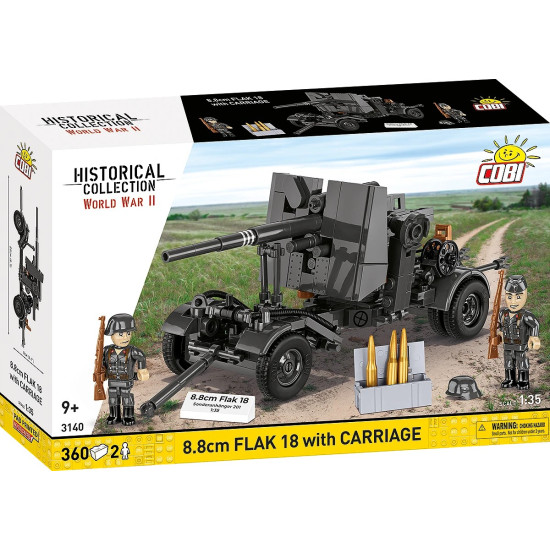 Klocki 8.8 cm Flak z wózkiem 360 klocków