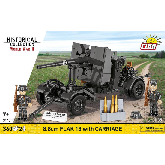 Klocki 8.8 cm Flak z wózkiem 360 klocków