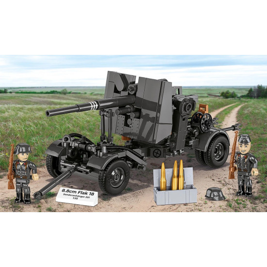Klocki 8.8 cm Flak z wózkiem 360 klocków
