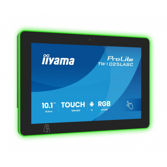 Monitor ProLite 10.1 cala TW1025ALASC-B3PNR,10P.DOT.IPS,WIFI,450 cd/m2,2x2W,3xUSB, RJ45, MICRO, A14, NFC , kamera internetowa (5MPa), pasek świetlny