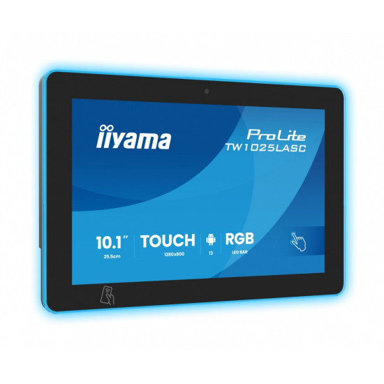 Monitor ProLite 10.1 cala TW1025ALASC-B3PNR,10P.DOT.IPS,WIFI,450 cd/m2,2x2W,3xUSB, RJ45, MICRO, A14, NFC , kamera internetowa (5MPa), pasek świetlny