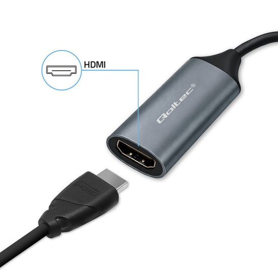 Adapter USB-C USB-A | HDMI | 4K 30Hz | aluminium 